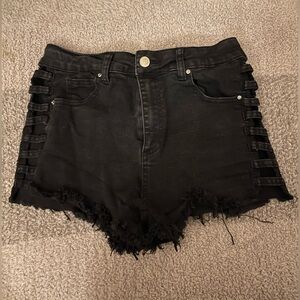 Windsor black cutout shorts sz M